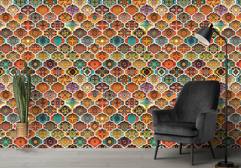 3D multicolor self adhesive wallpaper  decorative masterpiece for home decor